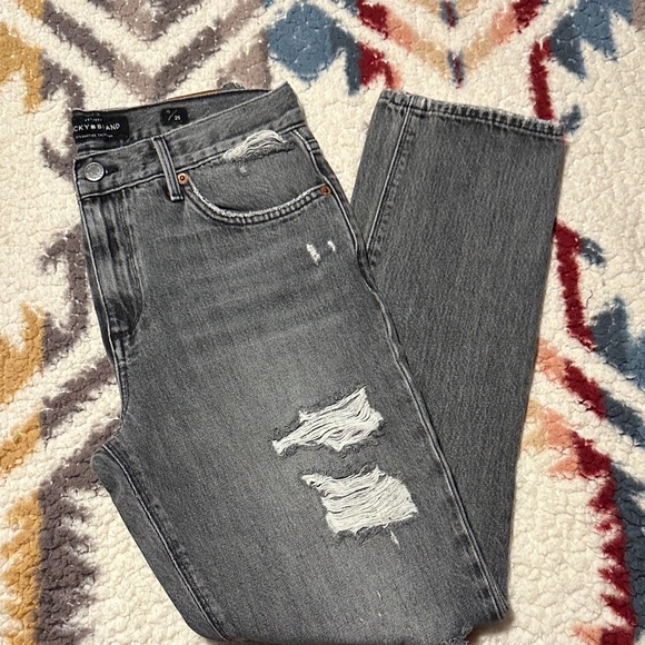 Lucky Brand Charcoal Ripped Jeans - Picture 1 of 5